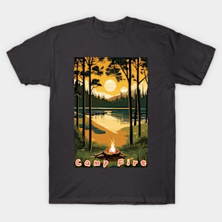 Camp Fire by the Lake T-Shirt